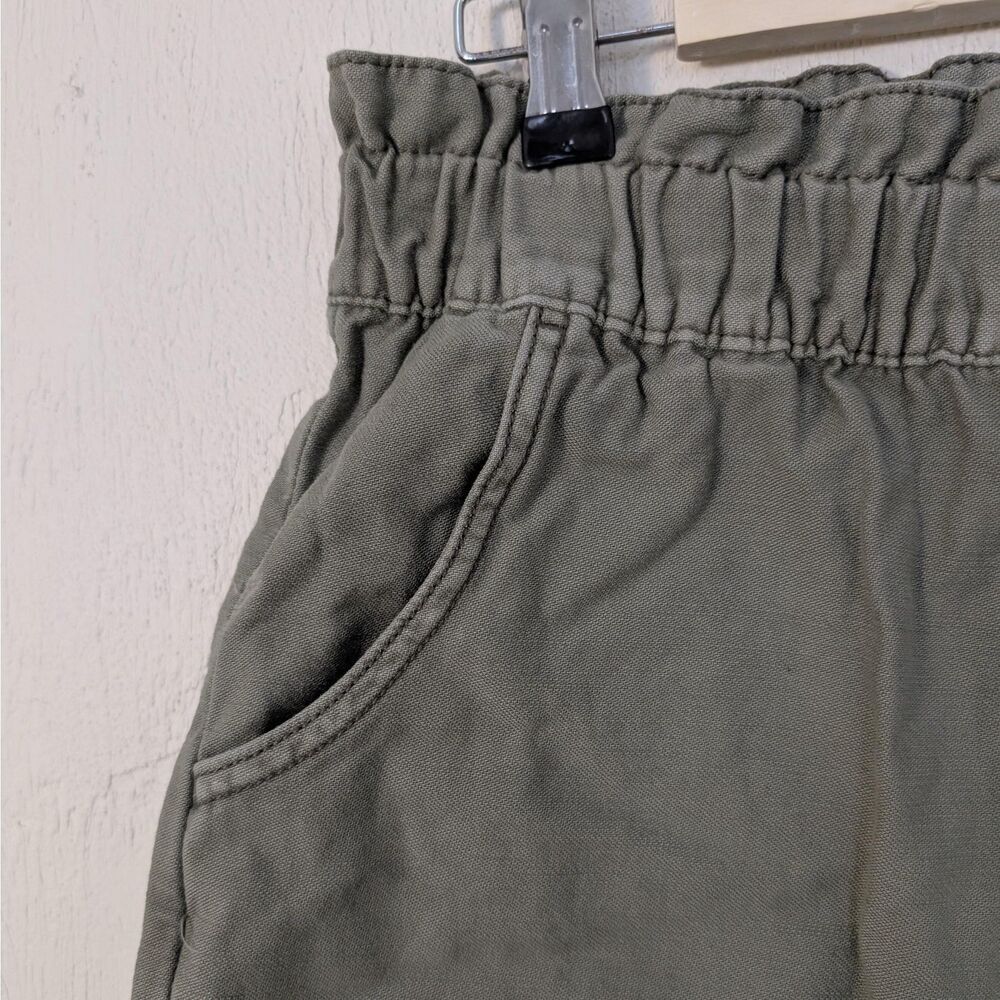 American Eagle Skirt Womens 8 Long Green Button Front Elastic Pockets - Picture 2 of 4
